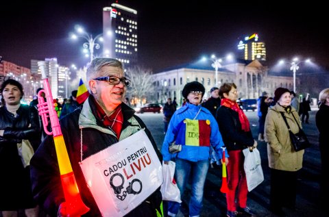 Protest anticoruptie - Piata Victoriei