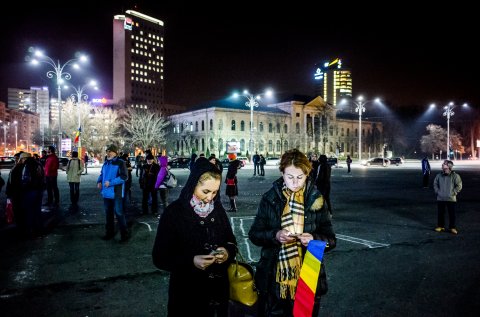 Protest anticoruptie - Piata Victoriei