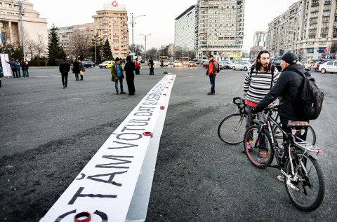 Protest anticoruptie - Piata Victoriei