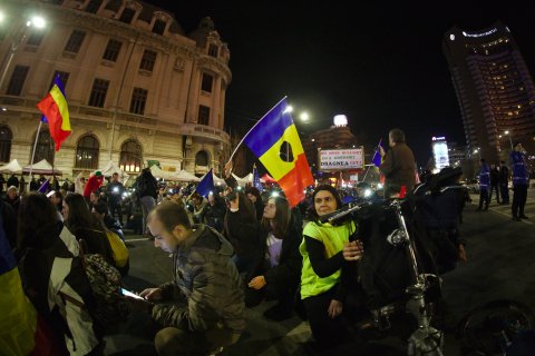 Protest anticoruptie in Bucuresti