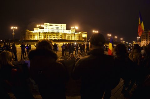 Protest anticoruptie in Bucuresti