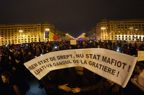 Protest anticoruptie in Bucuresti