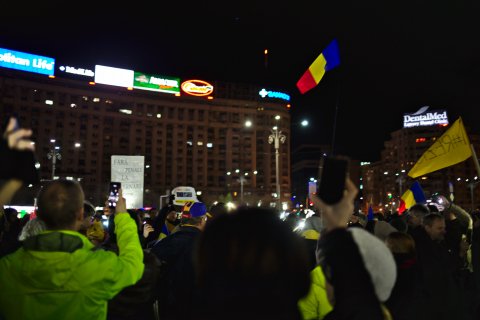 Protest anticoruptie in Bucuresti