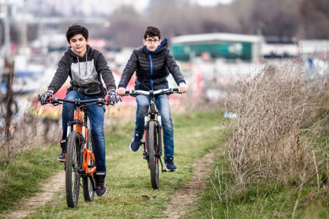 Biciclisti - Parcul Natural Vacaresti