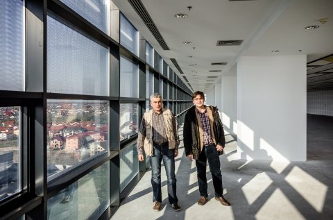 Dan si Andrei in Cubic Center - Voluntari