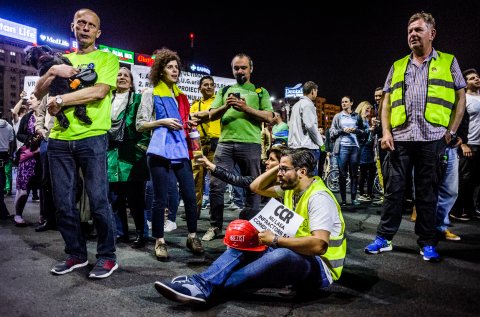 Protest anticorupție - Piața Victoriei