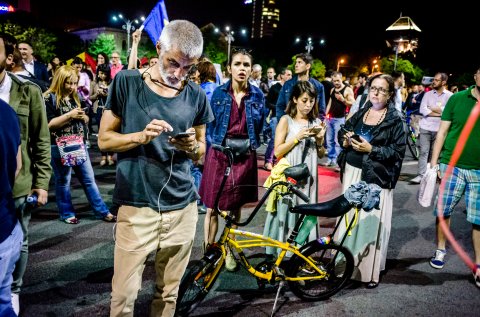 Protest anticorupție - Piața Victoriei