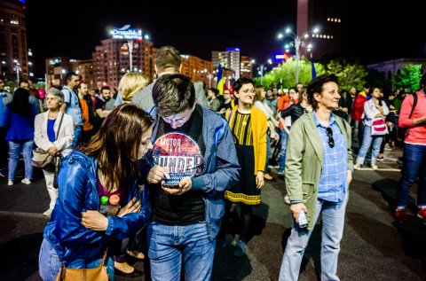 Protest anticorupție - Piața Victoriei