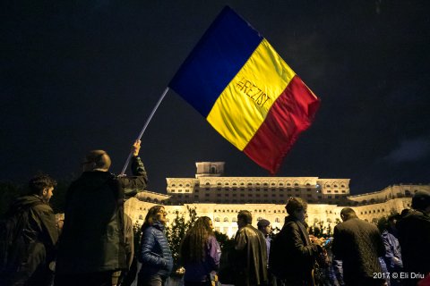 Protest anti-grațiere organizat la Parlament în data de 7 mai 2017