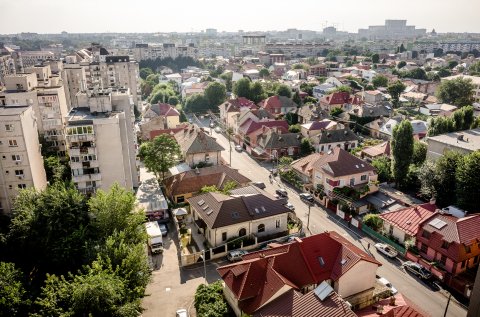 Vedere spre Casa Poporului - Bulevardul Gheorghe Șincai