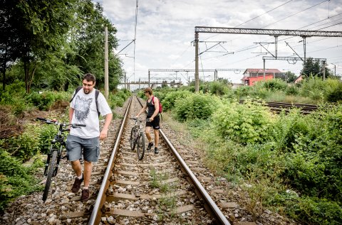 Bicicliști spre triaj