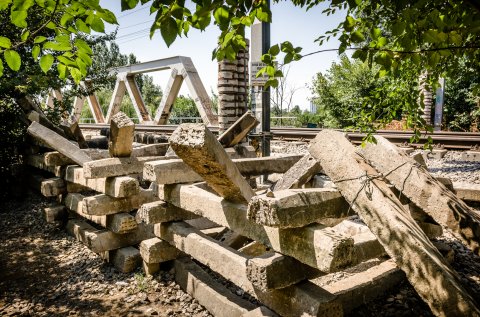 Accesul interzis - Podul feroviar din parcul Herăstrău