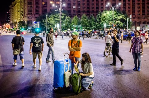 Protest anticorupție - Piața Victoriei