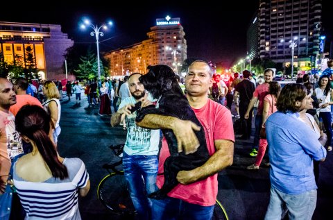 Protest anticorupție - Piața Victoriei