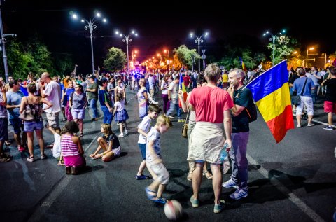 Protest anticorupție - Piața Victoriei