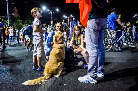 Protest anticorupție - Piața Victoriei