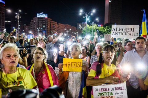 Protest anticorupție - Piața Victoriei