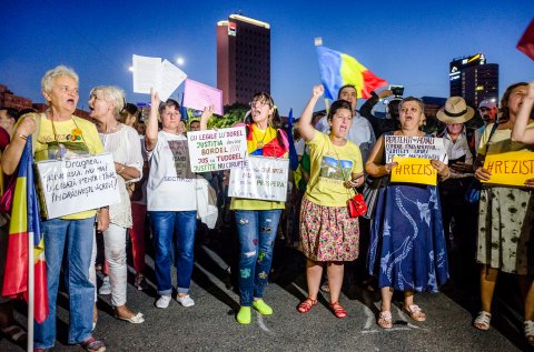 Protest anticorupție - Piața Victoriei