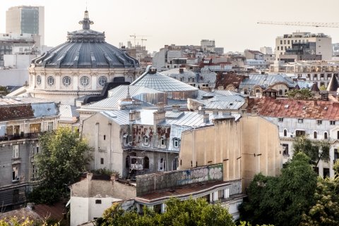 Ateneul Român văzut de pe clădirea Magheru One