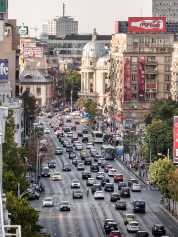 Trafic - Bulevardul Magheru văzut din clădirea Magheru One