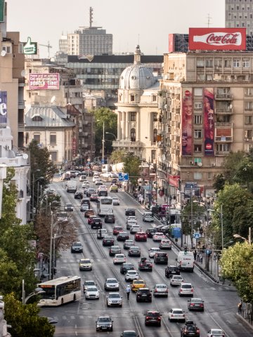 Trafic - Bulevardul Magheru văzut din clădirea Magheru One