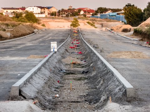 Șantier - Viitoarea autostradă - Șoseaua Petricani