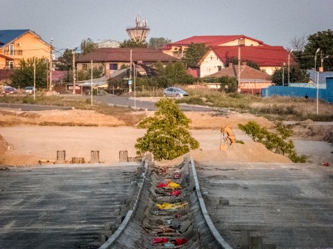 Șantier - Viitoarea autostradă - Șoseaua Petricani