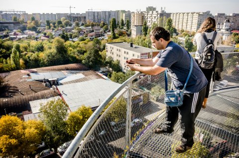 Vedere din turnul de artă - Uriași de Pantelimon - Make a Point - Șoseaua Morarilor - Postăvăria Română