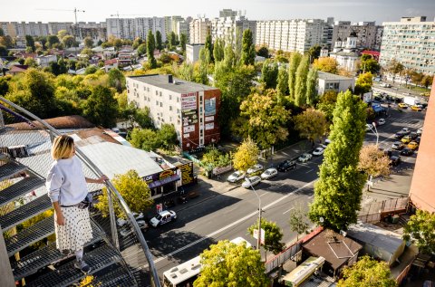 Vedere din turnu de artă - Uriași de Pantelimon - Șoseaua Morarilor - Postăvăria Română