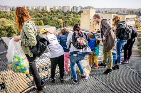 Vedere din turnul de artă - Uriași de Pantelimon - Make a Point - Șoseaua Morarilor - Postăvăria Română