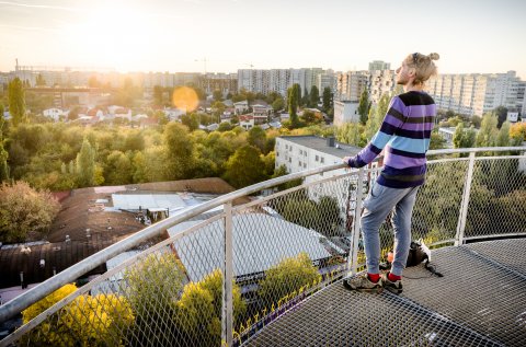 Vedere din turnul de artă - Uriași de Pantelimon - Make a Point - Șoseaua Morarilor - Postăvăria Română