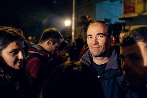 Romulus-Andrei Bena la manifestatia doi ani de la tragedia Colectiv