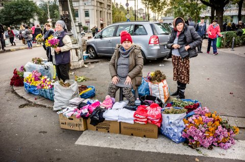 Vânzători de flori - Bulevardul Regina Maria