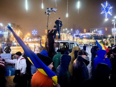 Protest împotriva corupției - Piața Victoriei