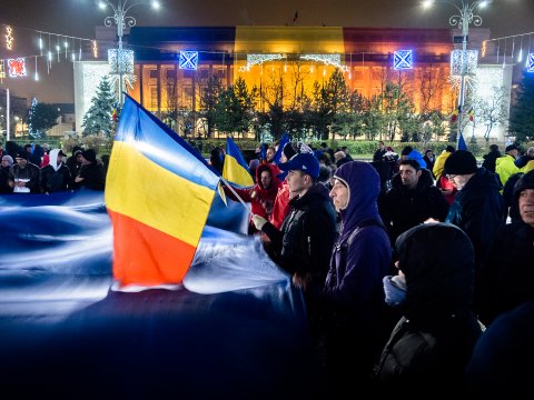 Protest împotriva corupției - Piața Victoriei