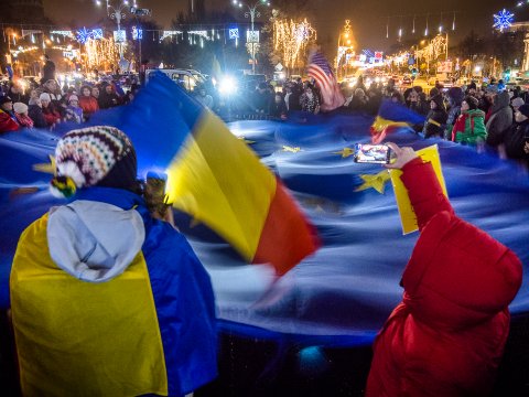 Protest împotriva corupției - Piața Victoriei