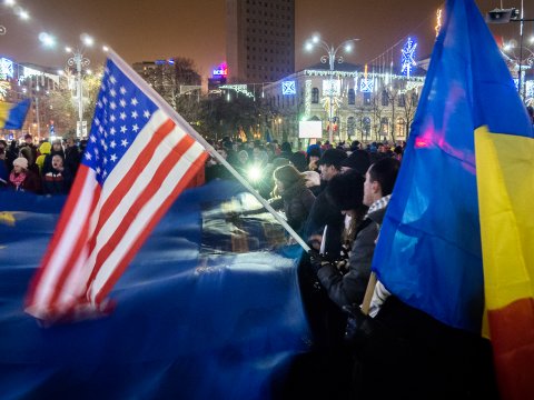 Protest împotriva corupției - Piața Victoriei