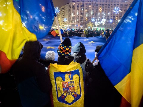 Protest împotriva corupției - Piața Victoriei