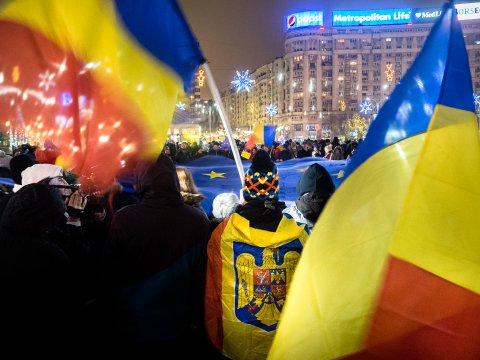 Protest împotriva corupției - Piața Victoriei