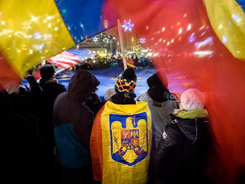 Protest împotriva corupției - Piața Victoriei