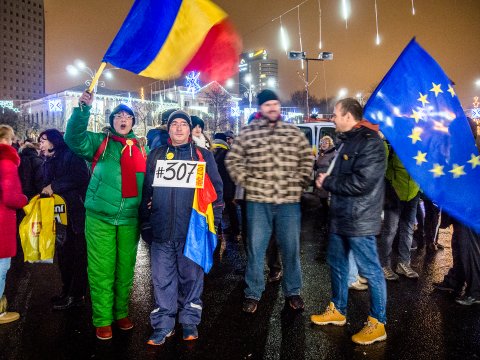 Protest împotriva corupției - Piața Victoriei