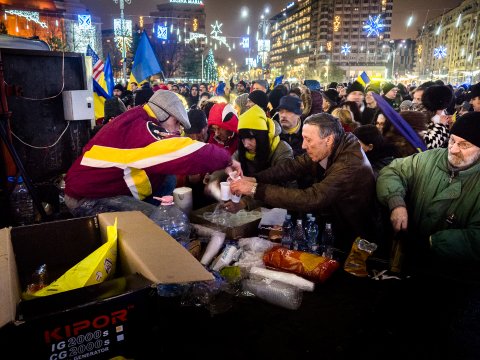 Protest împotriva corupției - Piața Victoriei