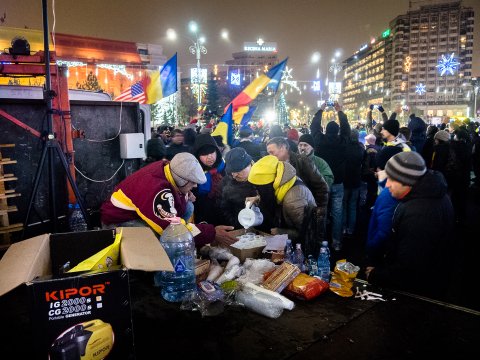 Protest împotriva corupției - Piața Victoriei