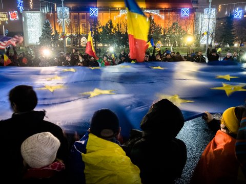 Protest împotriva corupției - Piața Victoriei