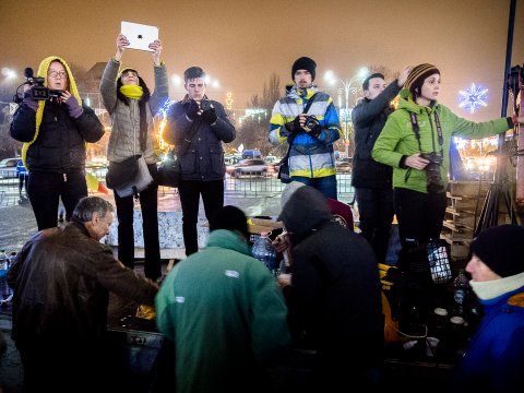 Protest împotriva corupției - Piața Victoriei