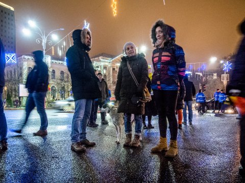 Protest împotriva corupției - Piața Victoriei