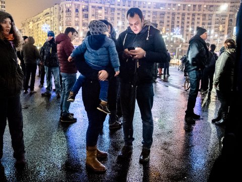 Protest împotriva corupției - Piața Victoriei