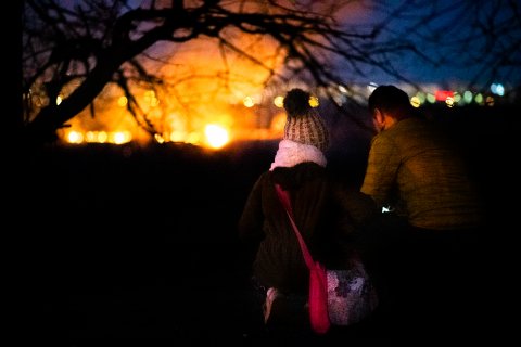 Incendiu Delta Văcărești - 24 februarie 2020