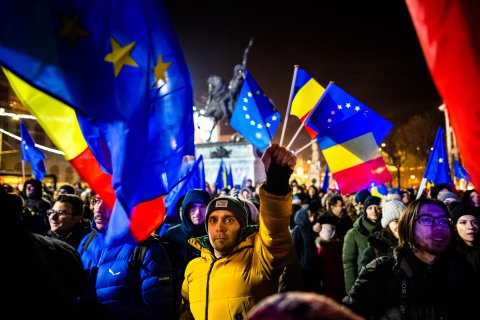 Protest Pro Europa - Piața Universității