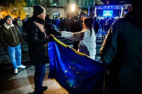 Protest Pro Europa - Piața Universității